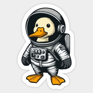 Cute Space Duck Sticker